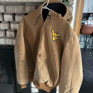 Carhartt Tan Hooded Jacket with Yellow WV Logo
